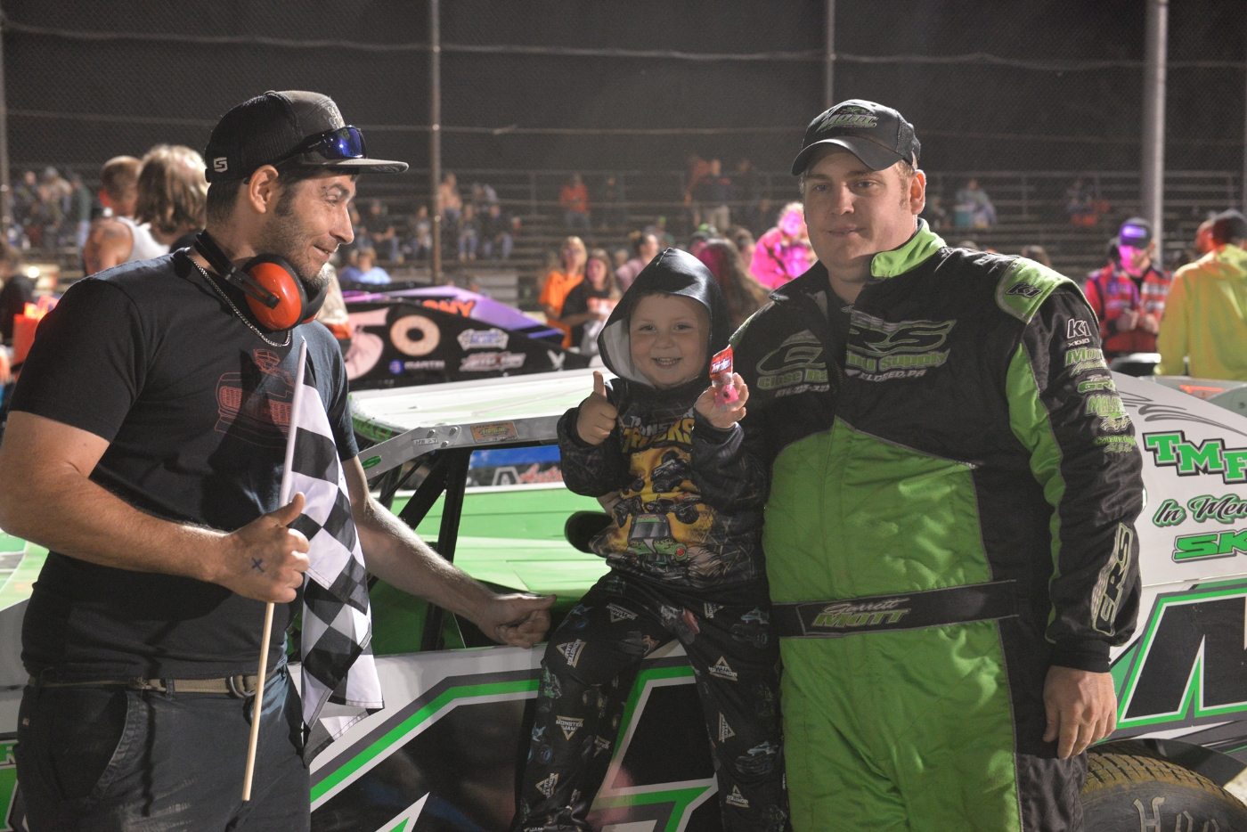 Children and families meet drivers and get a close look at stock cars from around the region